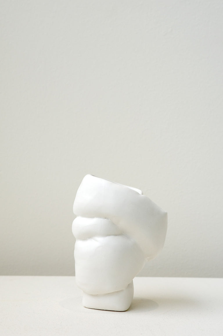 Well Wrapped - Small Vase in Matte White