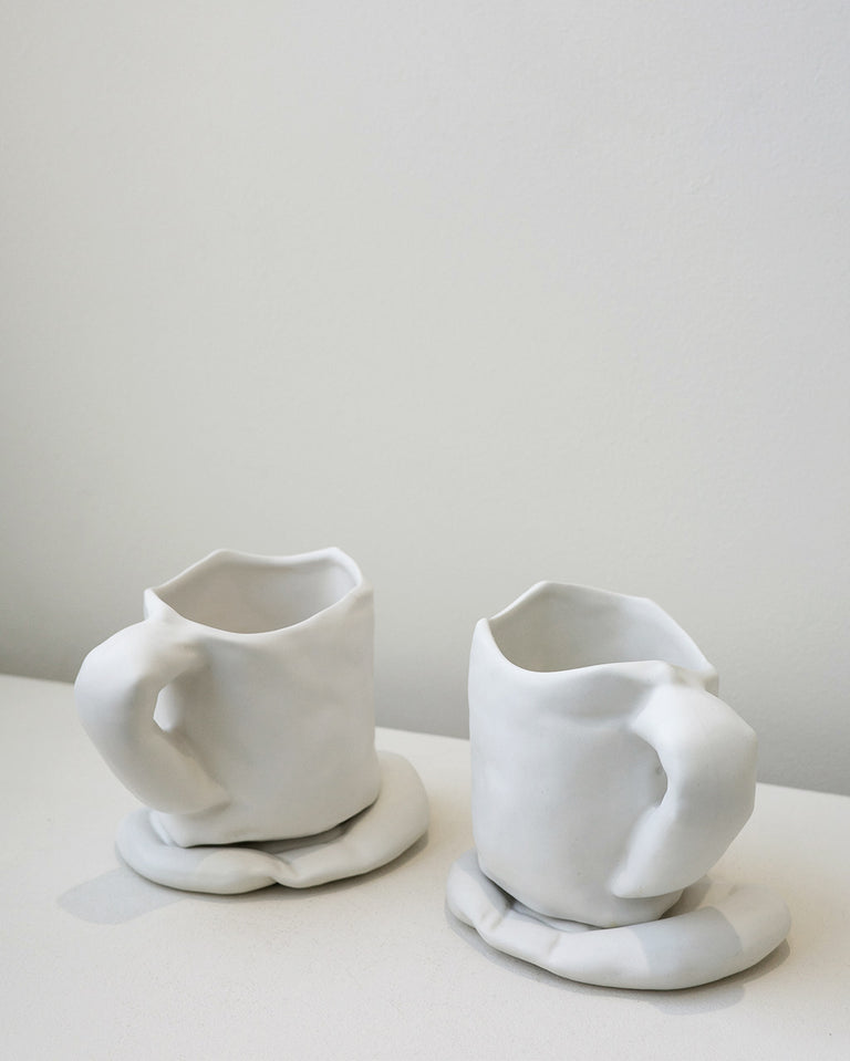 Stand Back! This Coaster is Deflating - Set of 2 Coasters in Matte White