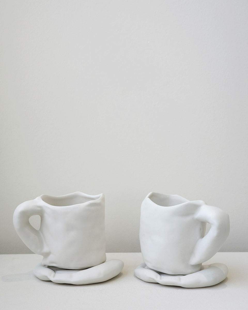Stand Back! This Coaster is Deflating - Set of 2 Coasters in Matte White