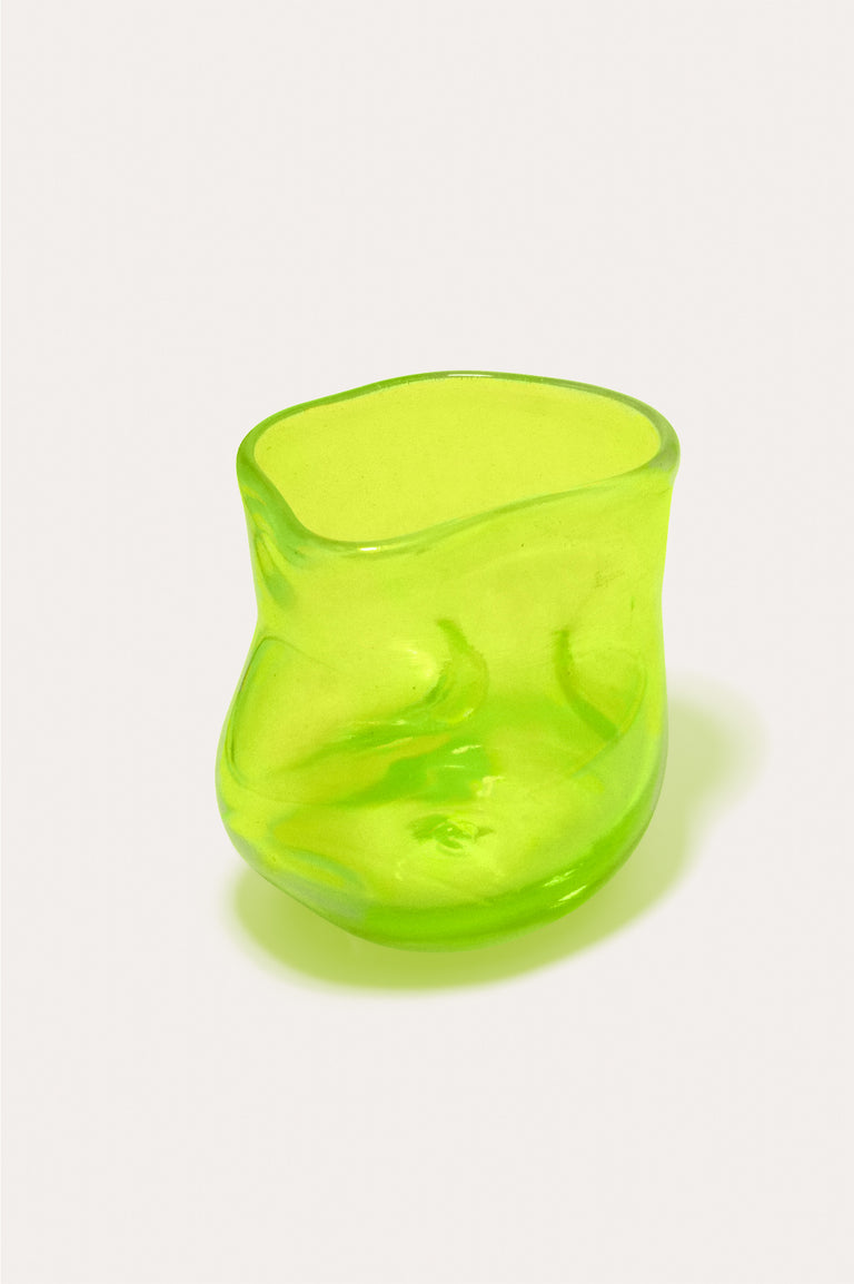 Thaw - Recycled Glass Tumbler in Acid Green