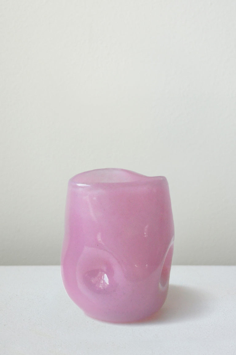 Thaw - Set of 4 Recycled Glass Tumbler in Red Magenta Purple Pink