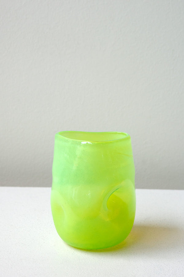 Thaw - Recycled Glass Tumbler in Acid Green