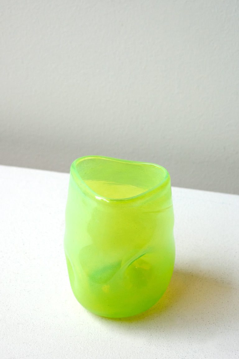 Thaw - Recycled Glass Tumbler in Acid Green