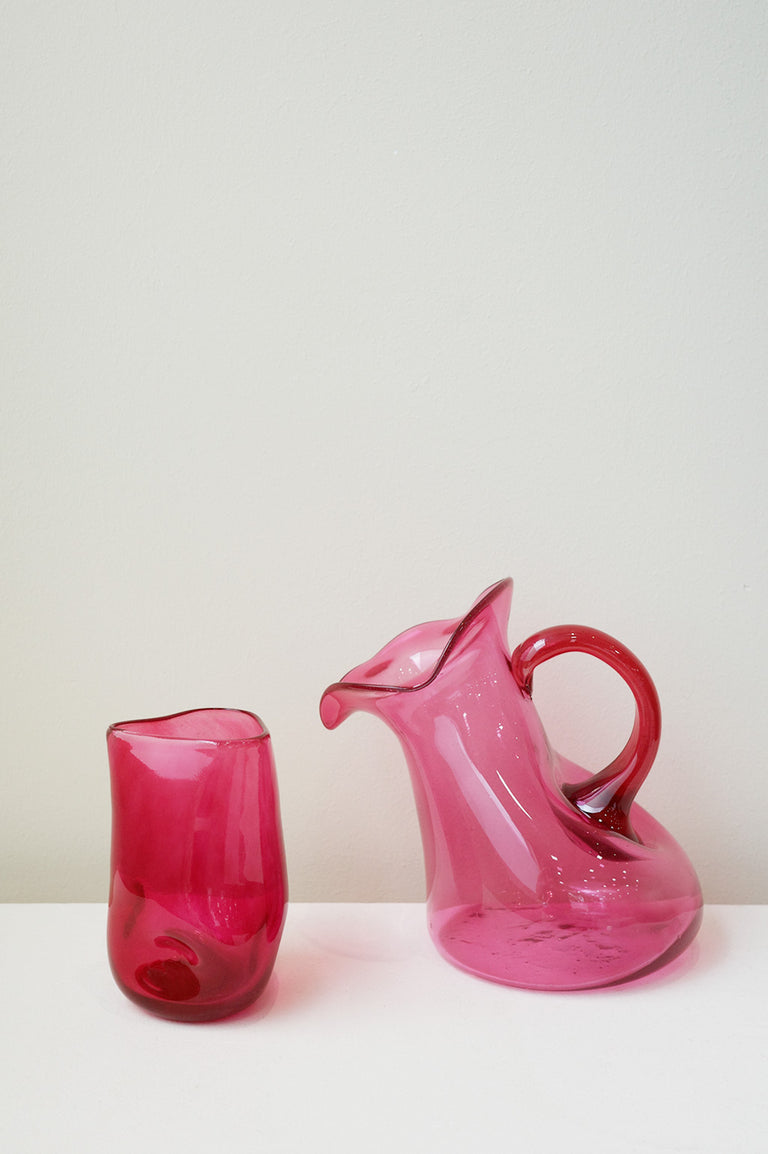 Thaw - Recycled Tall Glass in Magenta