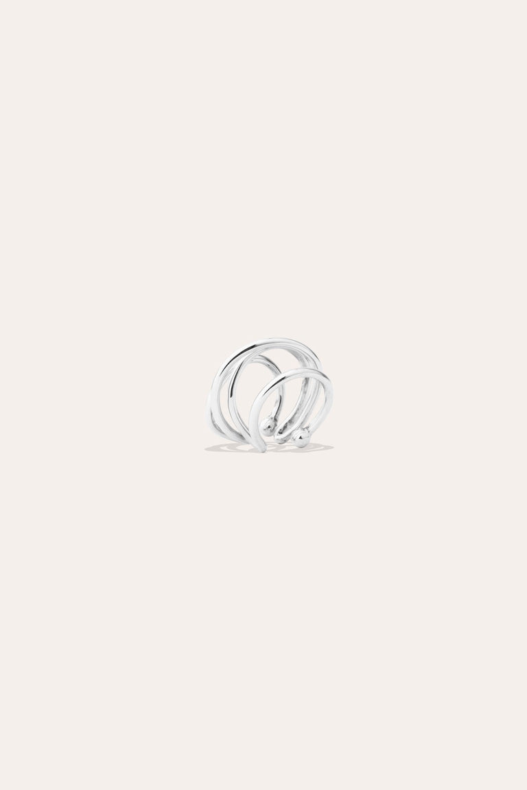 Blast - Recycled Silver Ear Cuff