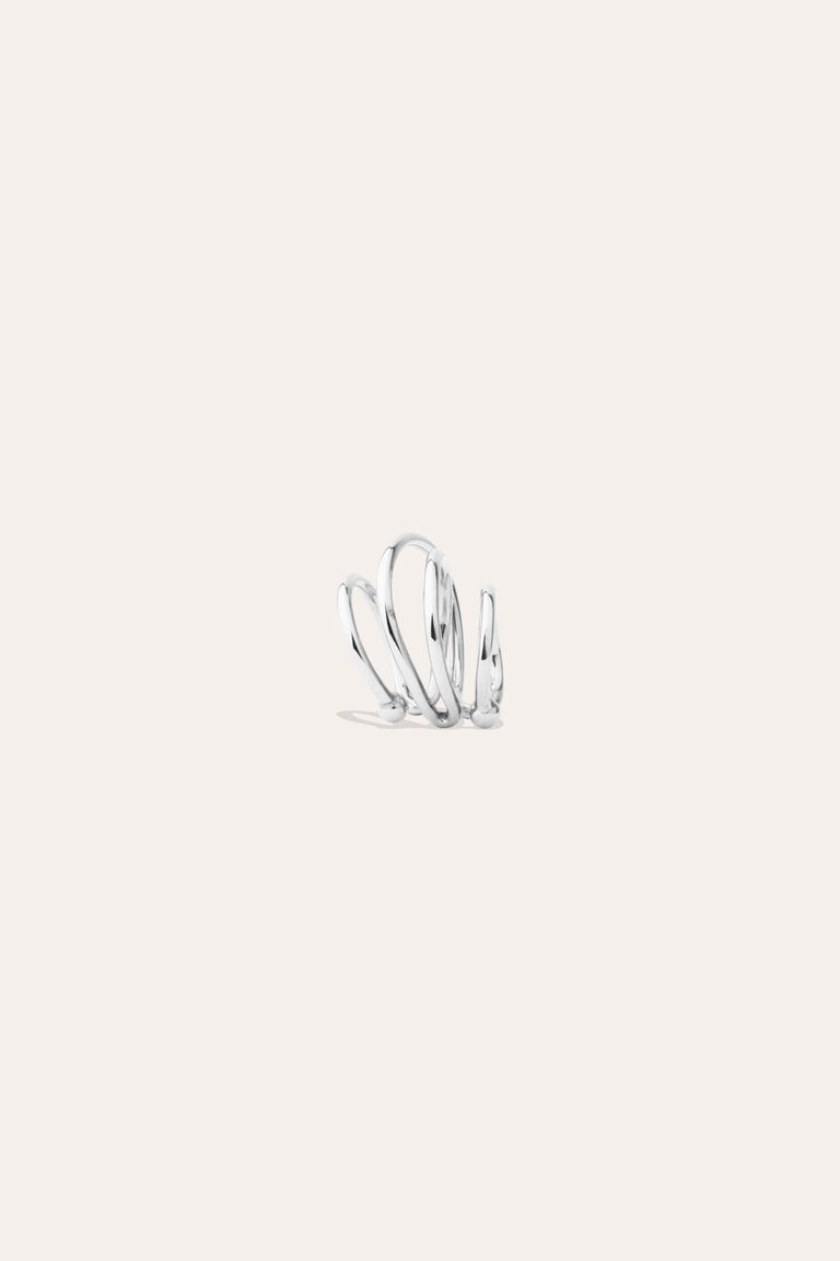 Blast - Recycled Silver Ear Cuff