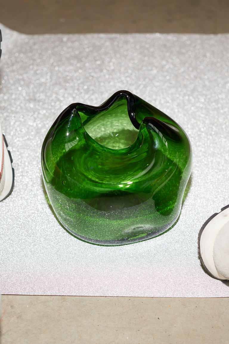 The Bubble to End all Bubbles - Recycled Glass Vase in Green