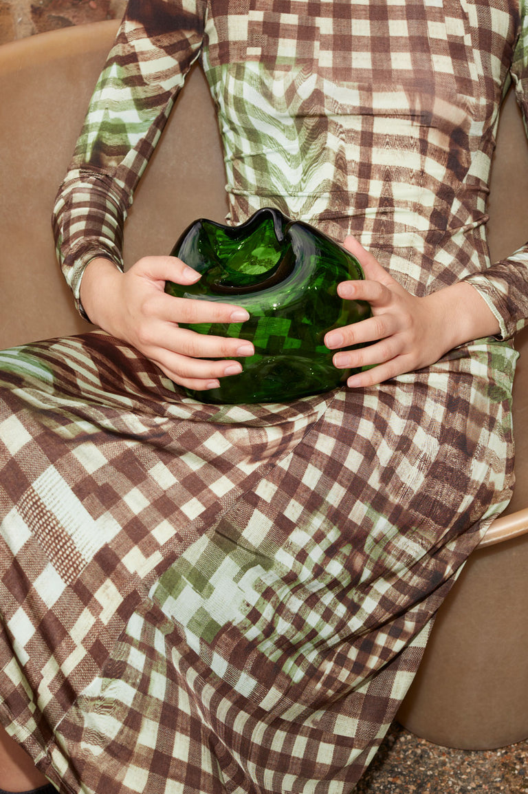 The Bubble to End all Bubbles - Recycled Glass Vase in Green