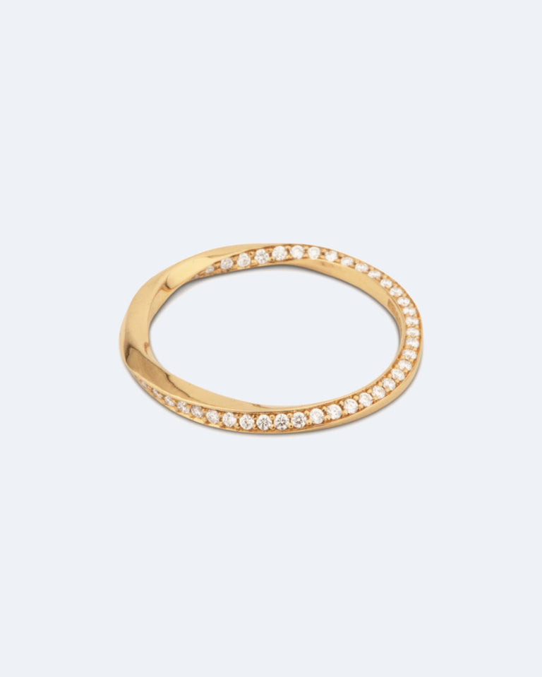 The Phases of the Moon - 18 Carat Yellow Gold and Diamond Ring