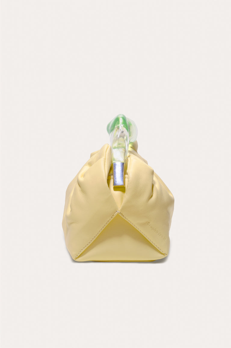 The Lunchbox - Lime Resin and Yellow Leather Clutch Bag