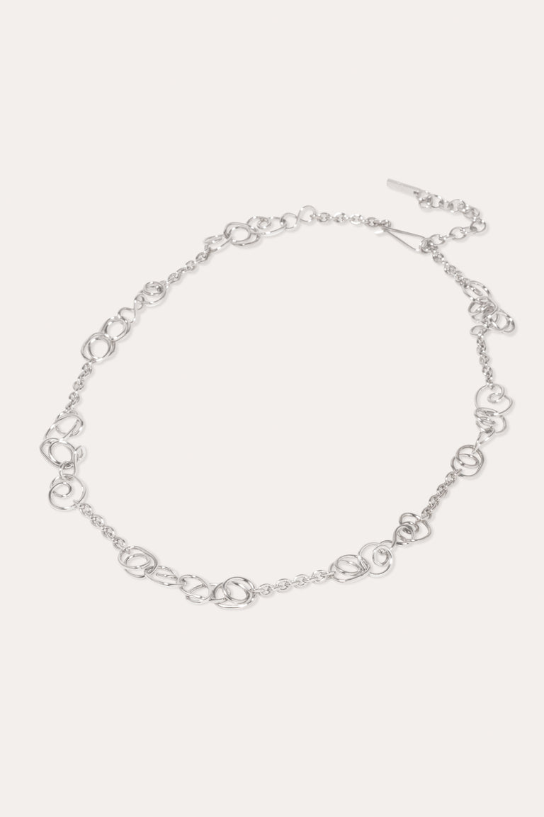 Thundercloud - Platinum Plated Sterling Silver Necklace