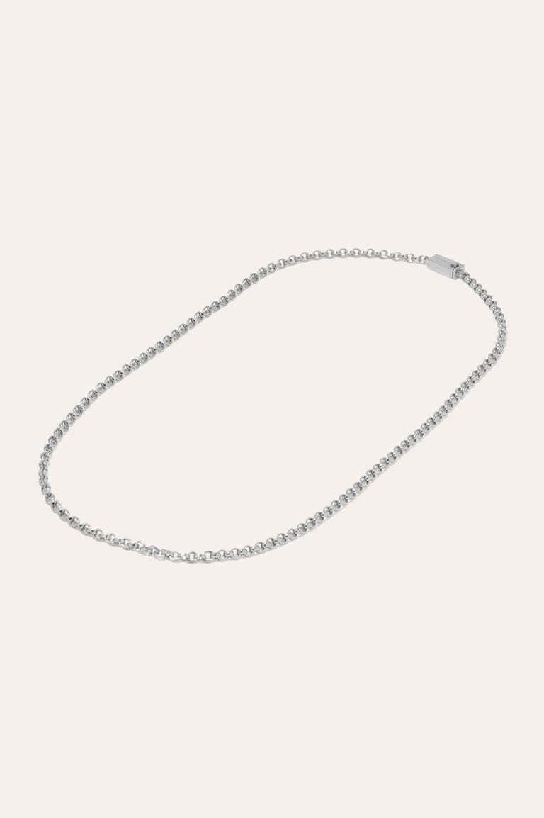 H21 - Platinum Plated Sterling Silver Necklace