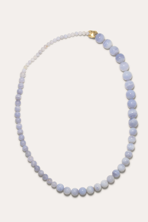 Tidelands - Blue Lace Agate and Recycled Gold Vermeil Necklace