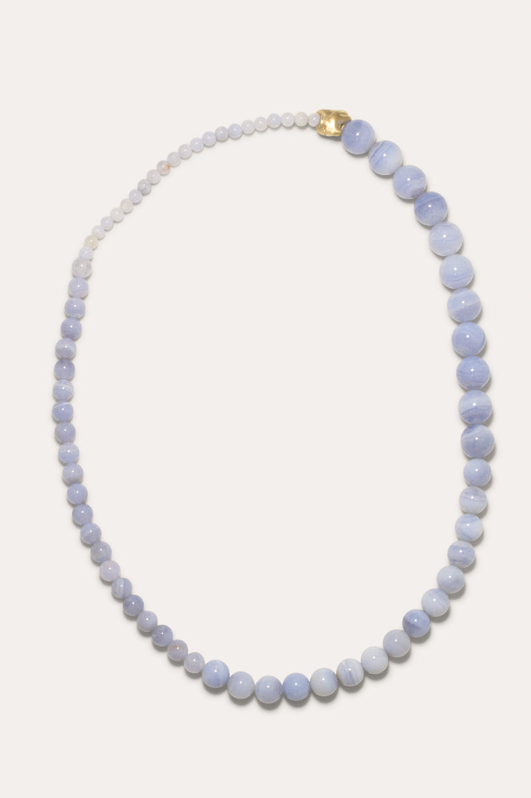 Tidelands - Blue Lace Agate and Gold Vermeil Necklace