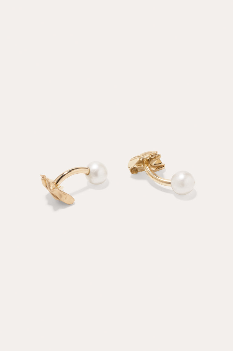 Crumple - Pearl and Gold Vermeil Cufflinks