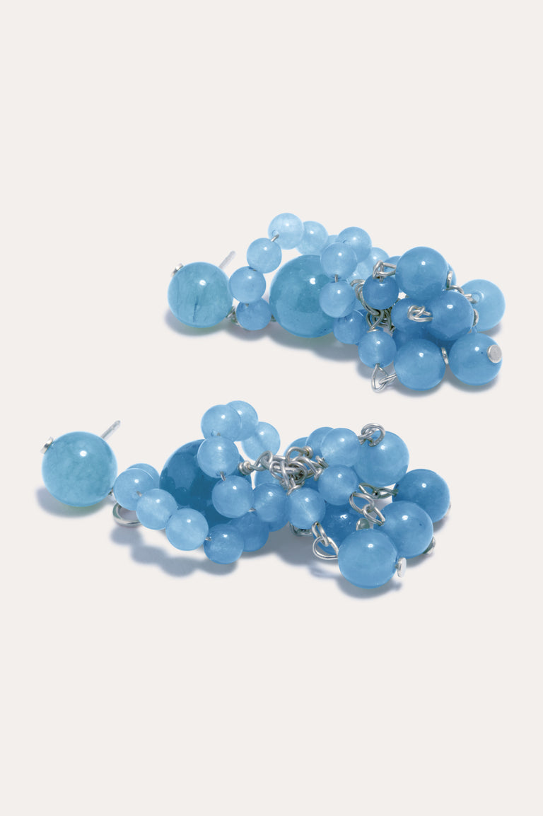 The Aftertaste of a Dream - Blue Quartz and Recycled Silver Earrings