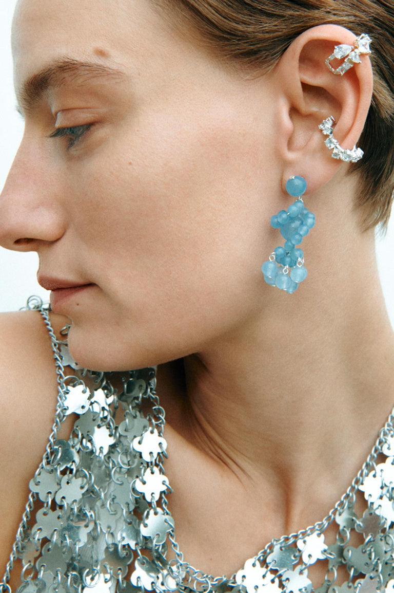 The Aftertaste of a Dream - Green Quartz and Recycled Gold Vermeil Earrings.