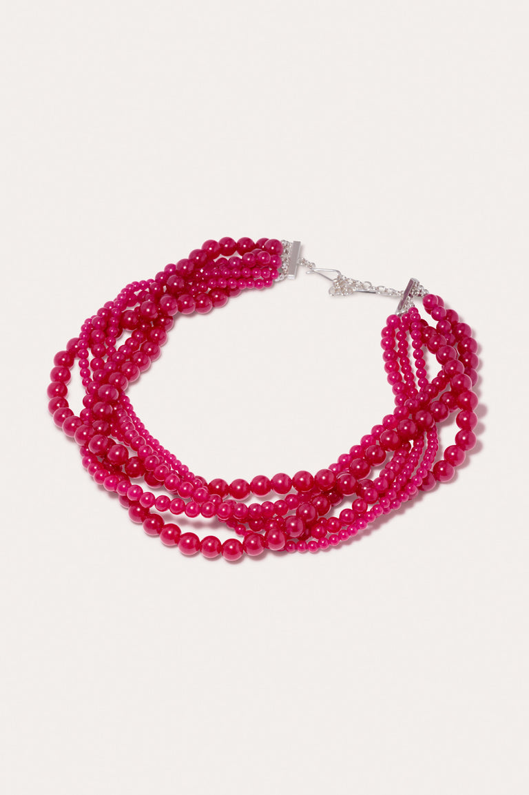 H84 - Chalcedony Bead and Recycled Silver Necklace