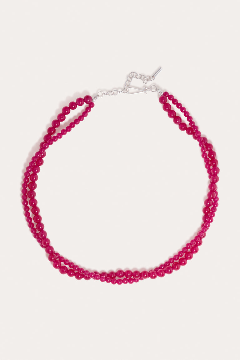 Sequence - Chalcedony Bead and Recycled Silver Necklace