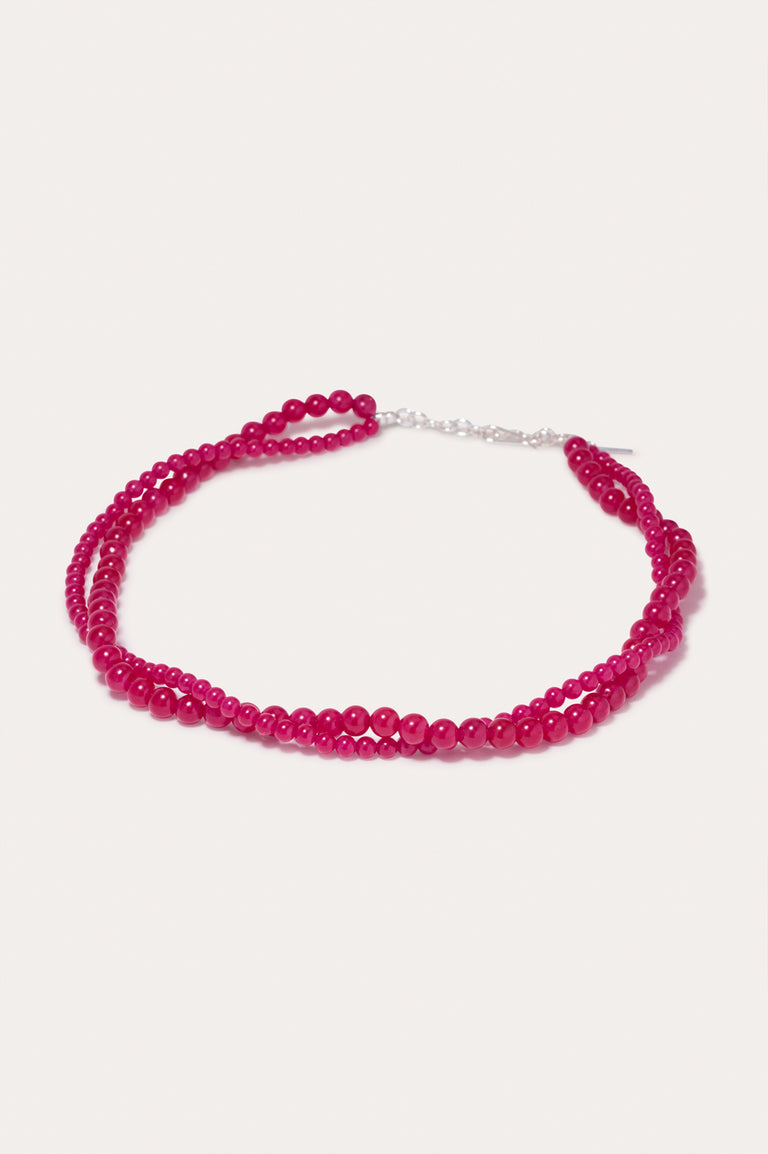 Sequence - Chalcedony Bead and Recycled Silver Necklace