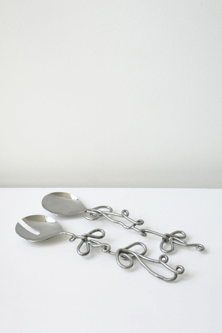 L49 - Set of 2 Salad Servers in Silver