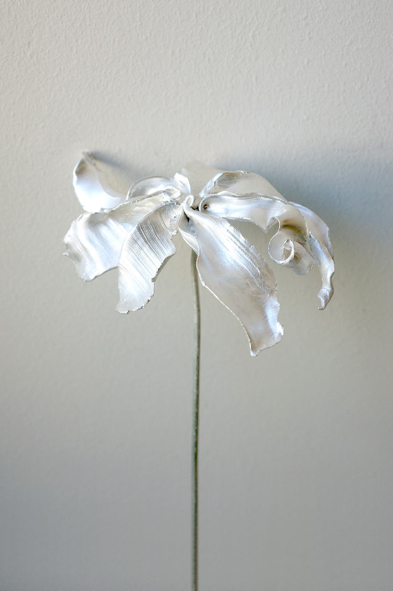 L65 - Set of 3 Flower Ornament in Silver