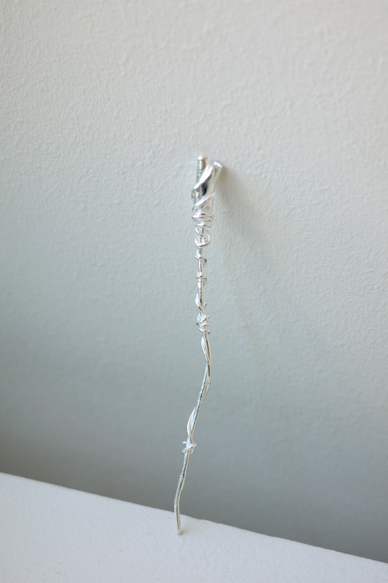 Yesteryear - Set of 2 Flower Ornament in Silver