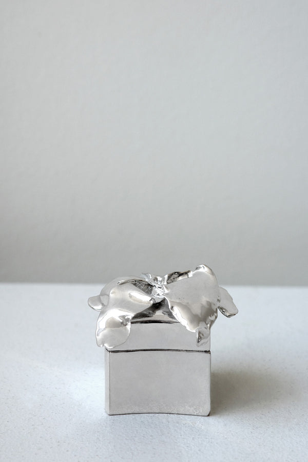Small Flower Trinket Box - Jewellery Box in Silver