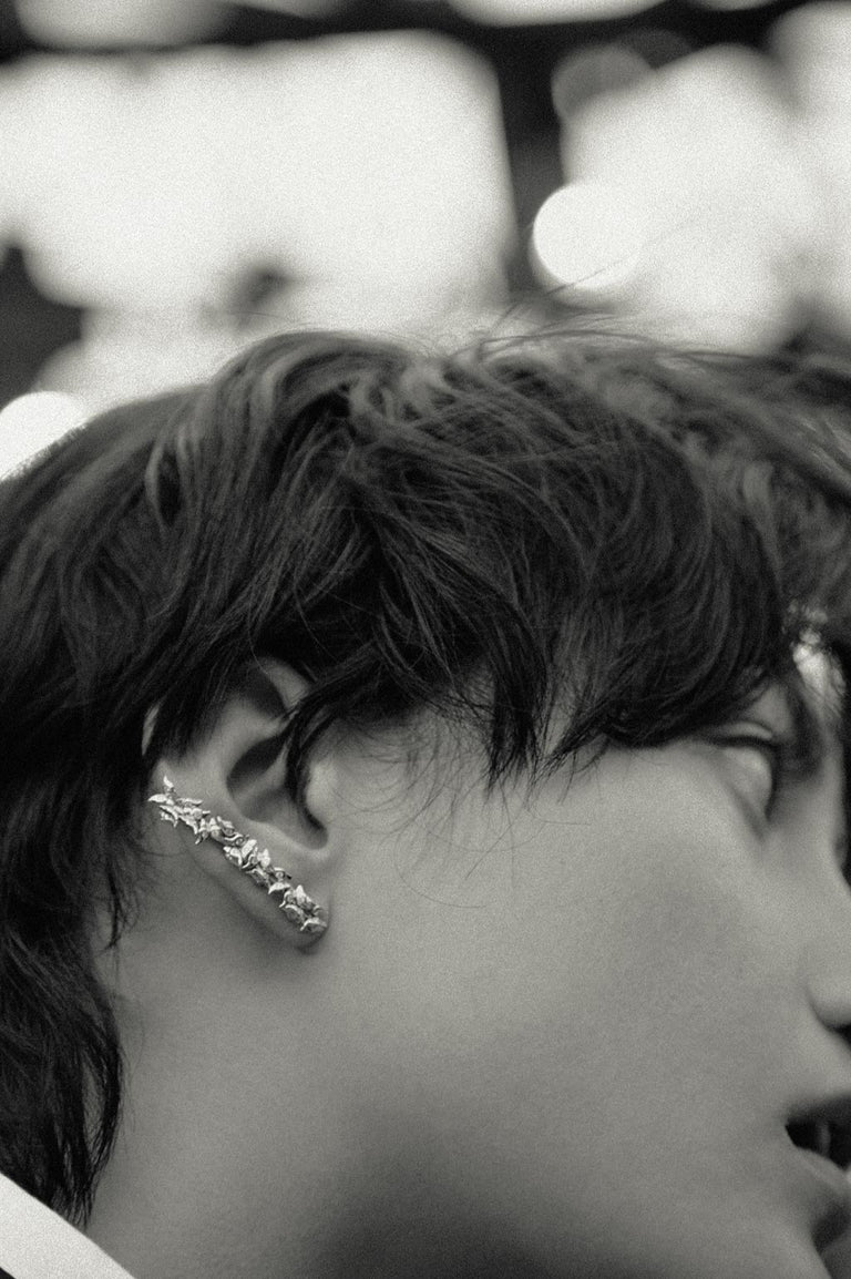 Dystopian Butterflies - 18 Carat Blackened Gold Ear Climber