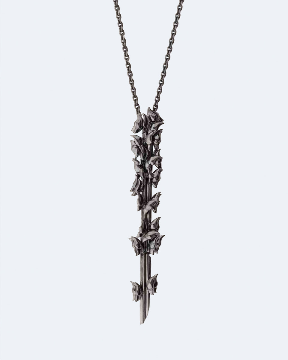 A Flight of Butterflies - 18 Carat Black Gold Pendant