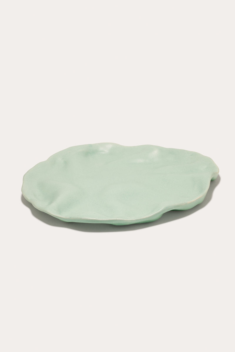 The Perfect Plate to Confound an In‐Law - Set of 3 Medium Plates in Matte Mint Green