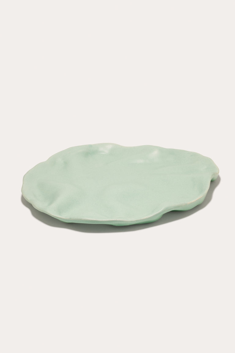 The Perfect Plate to Confound an In‐Law - Set of 3 Medium Plates in Matte Mint Green