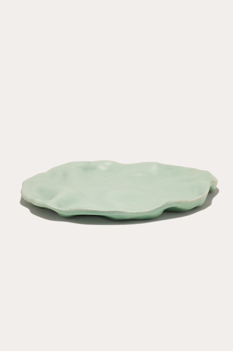 The Perfect Plate to Confound an In‐Law - Set of 3 Medium Plates in Matte Mint Green