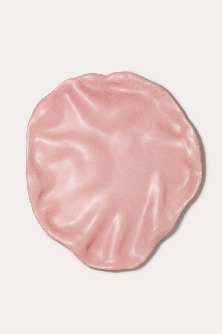 The Perfect Plate to Confound an In‐Law - Set of 3 Medium Plates in Matte Pink