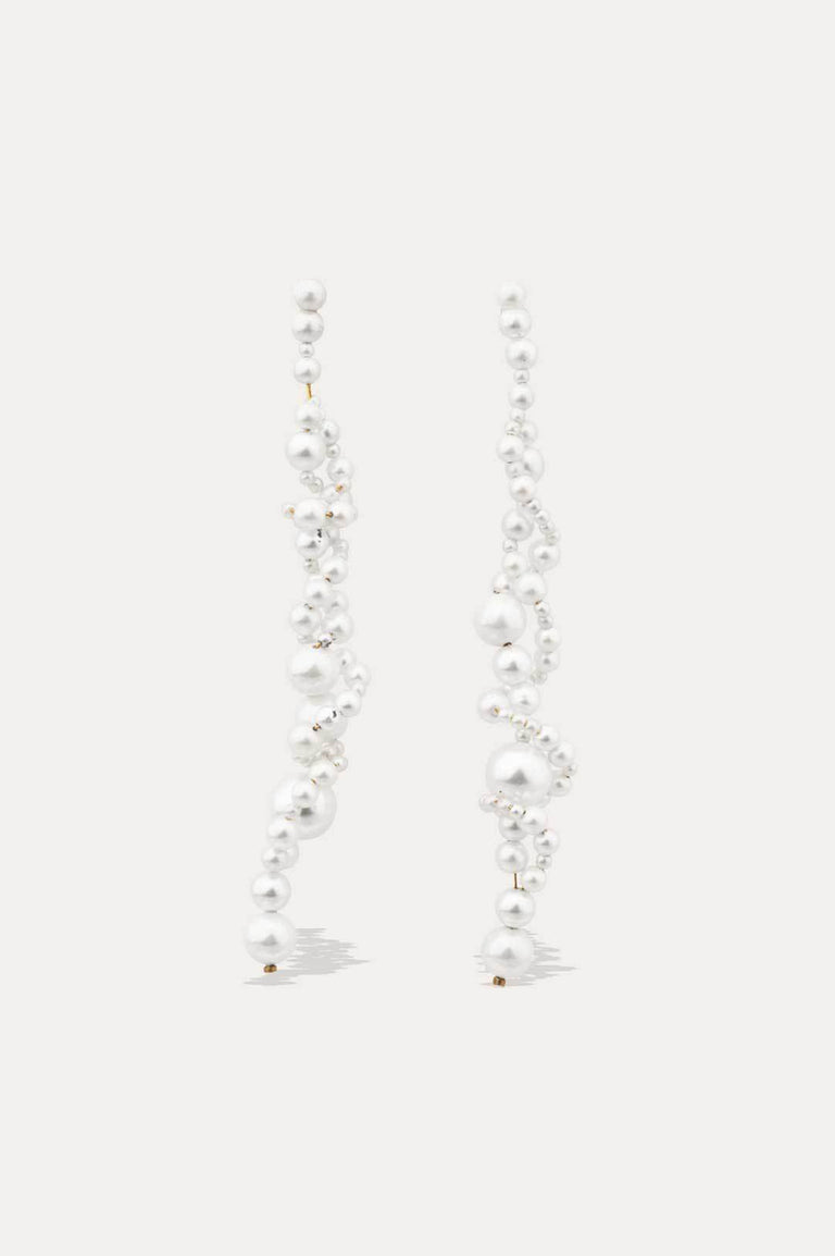 Running for the Hills - Pearl and Recycled Gold Vermeil Earrings