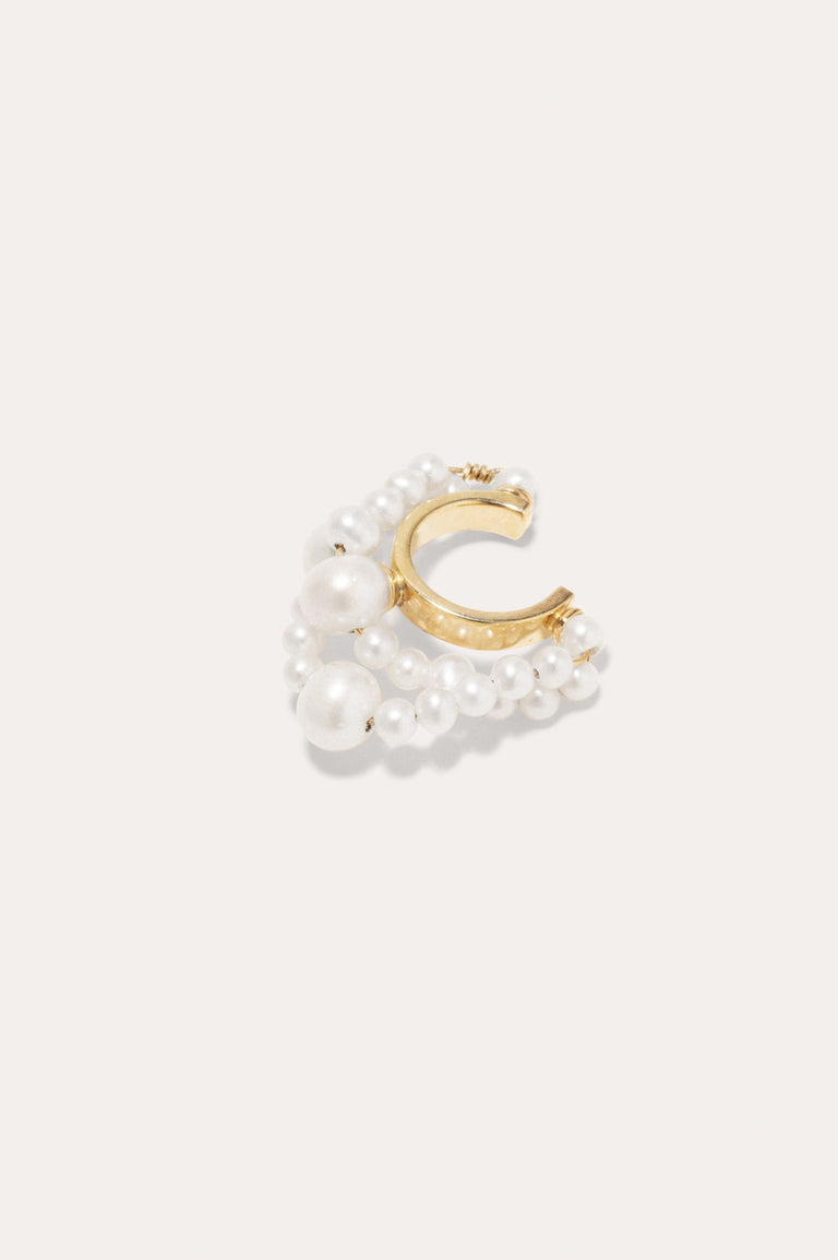 Cumulus - Pearl and Gold Vermeil Ear Cuff