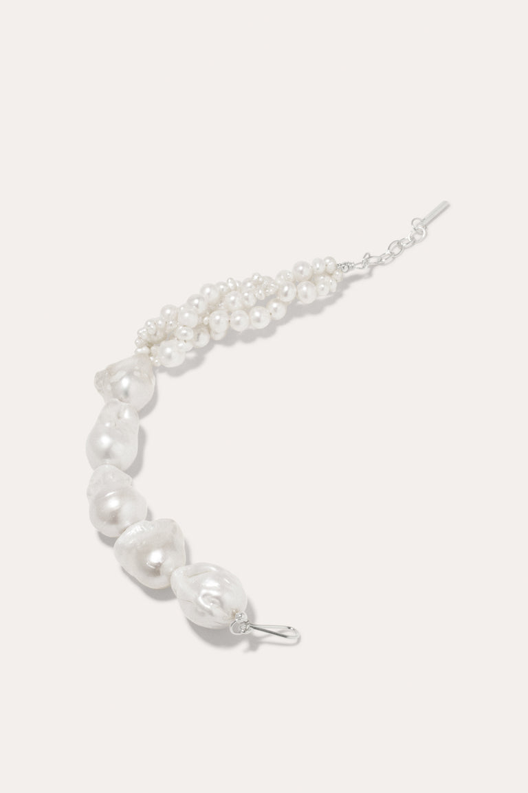 Parade Of Possibilities - Pearl and Platinum Plated Bracelet