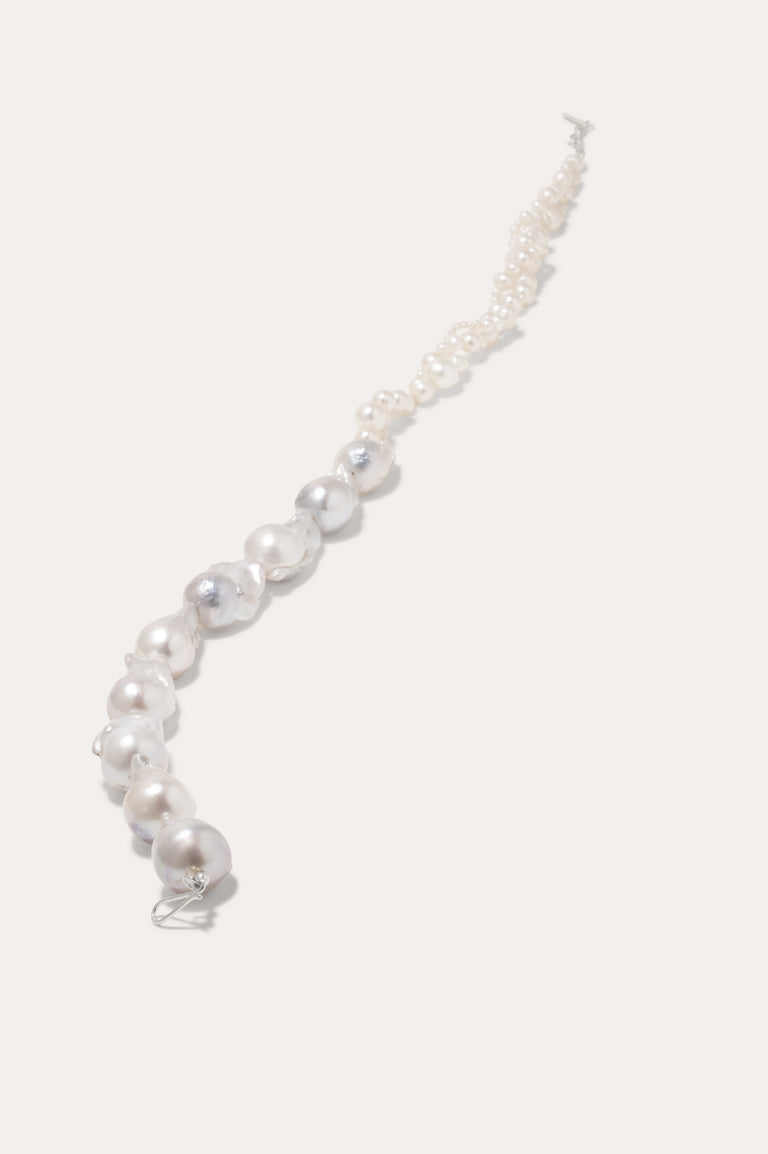 Parade Of Possibilities - Pearl and Platinum Plated Necklace