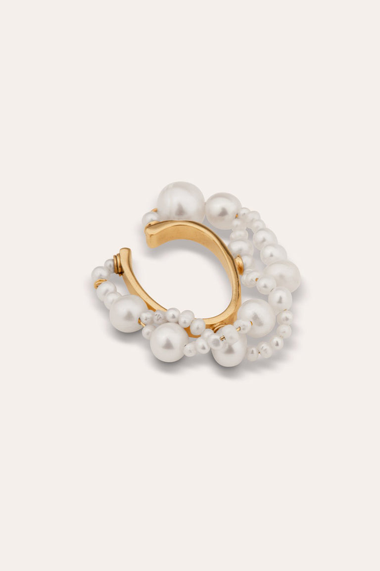 Nimbus - Pearl and Recycled Gold Vermeil Ear Cuff