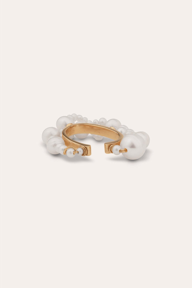 Nimbus - Pearl and Recycled Gold Vermeil Ear Cuff