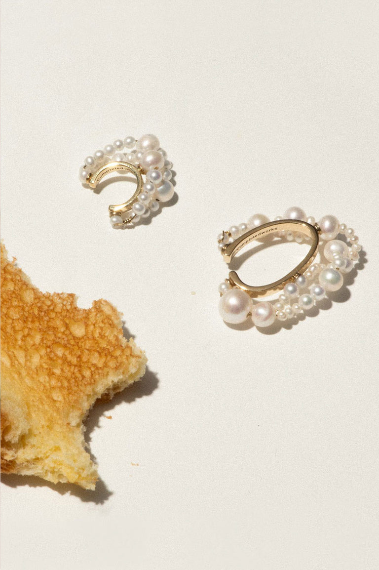 Nimbus - Pearl and Recycled Gold Vermeil Ear Cuff