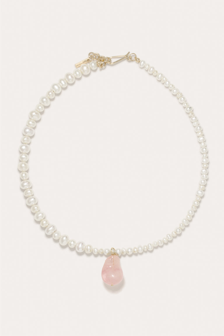 Keld - Pearl and Pink Bio Resin Recycled Gold Vermeil Necklace