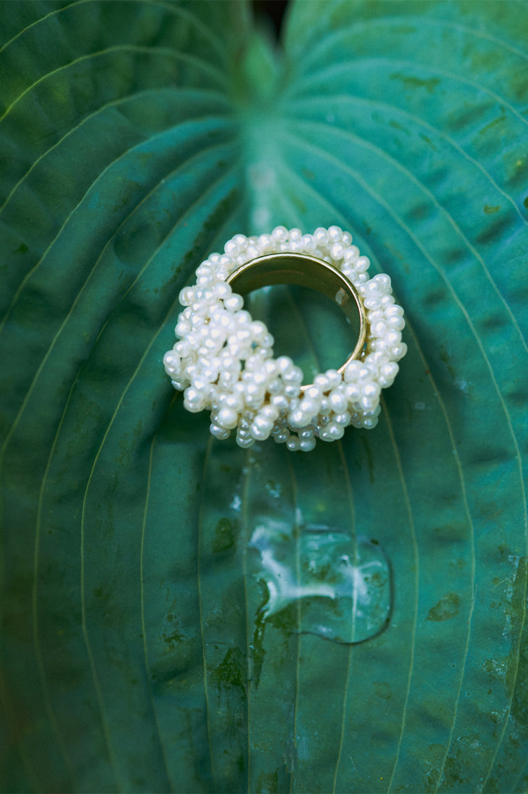 Cove - Pearl and Recycled Gold Vermeil Ring
