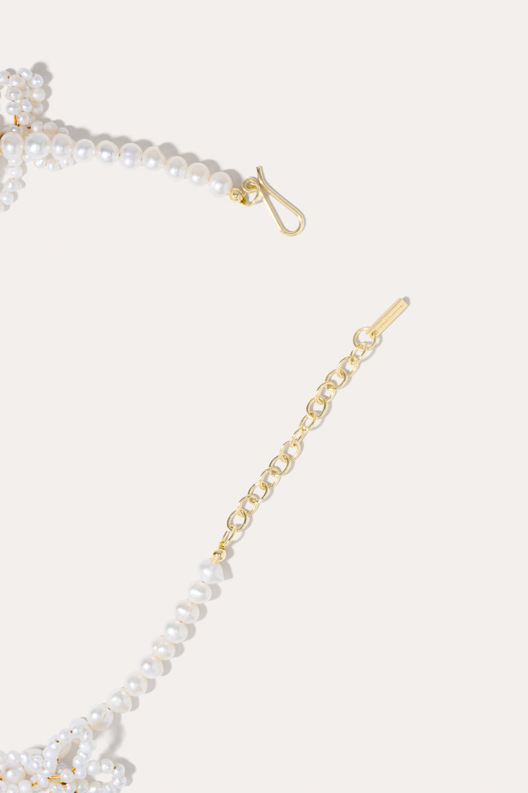 P142 - Pearl and Recycled Gold Vermeil Necklace
