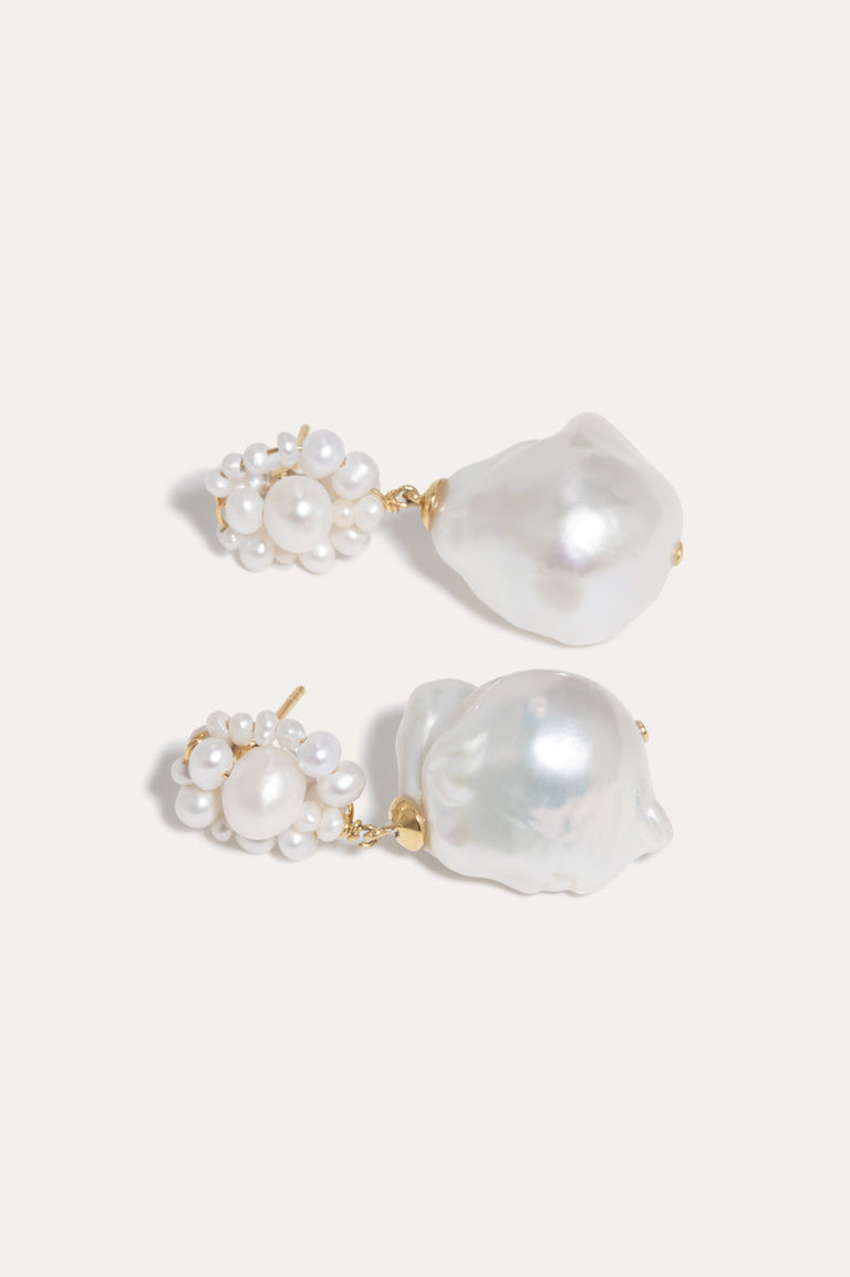 Tra‐la‐la - Pearl and Gold Vermeil Earrings