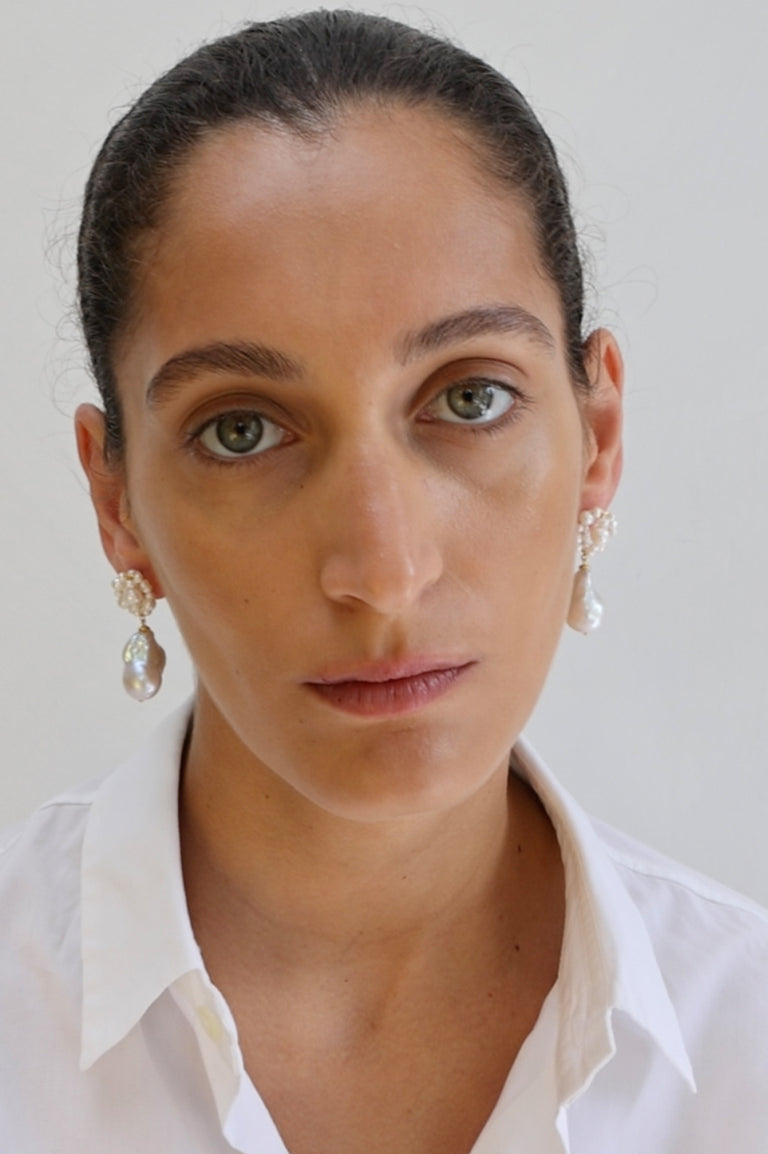 Tra‐la‐la - Pearl and Sterling Silver Earrings