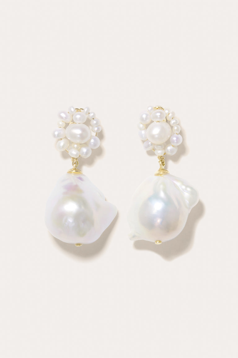Tra‐la‐la - Pearl and Gold Vermeil Earrings