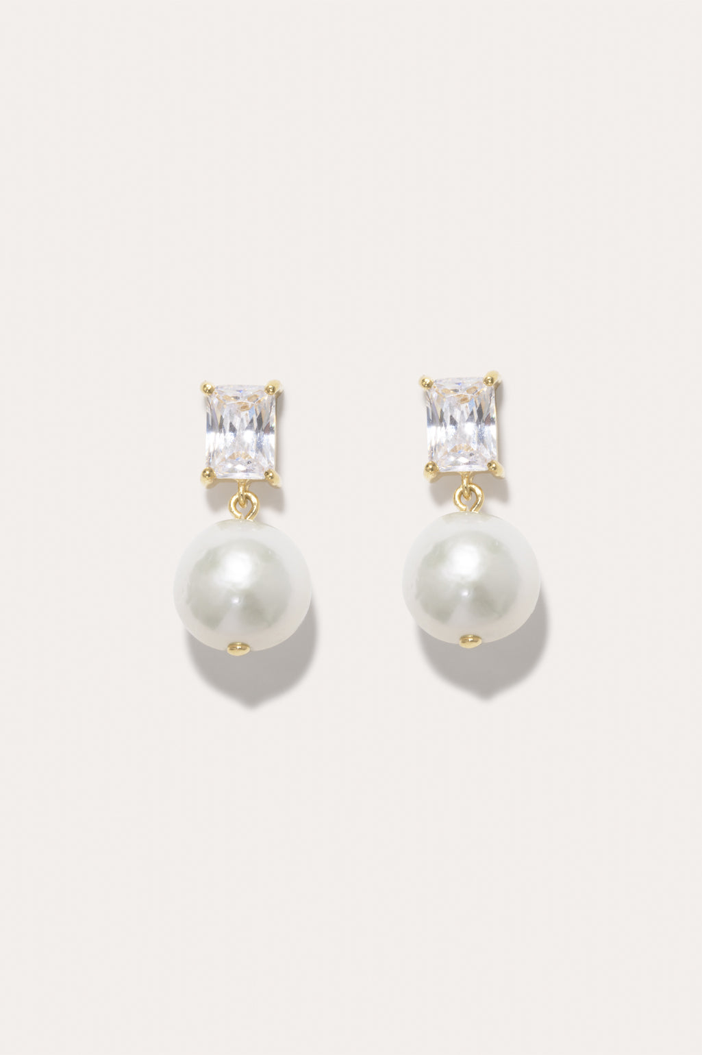 Concurrence - Pearl and Zirconia Gold Vermeil Earrings | Completedworks