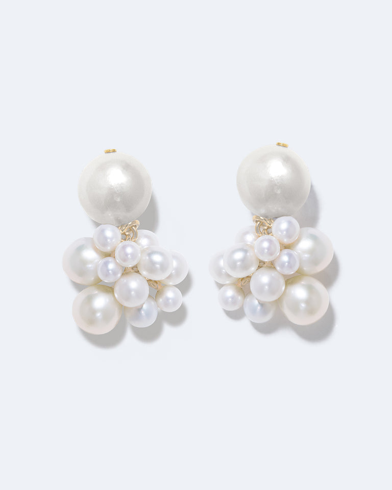 Till The Stars Wane - Pearl and Recycled Gold Vermeil Earrings