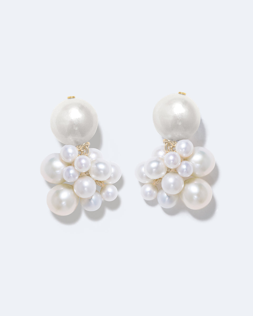 Till The Stars Wane - Pearl and Recycled Gold Vermeil Earrings